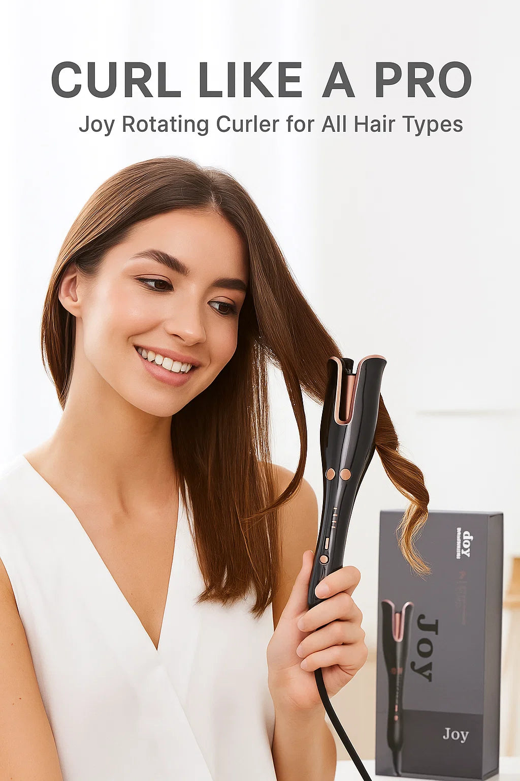 Curl Like a Pro – Joy Rotating Curler for All Hair Types.