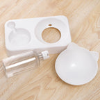 "Cat Food and Water Dispenser with Cat-Shaped Bowl"