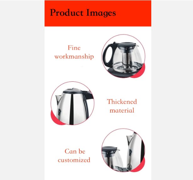 "Electric Kettle and Glass Teapot Set