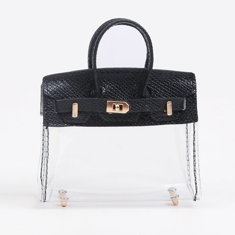 "Mini Transparent Handbag Key Holder Case – Stylish Storage for Car Keys & AirPods"
