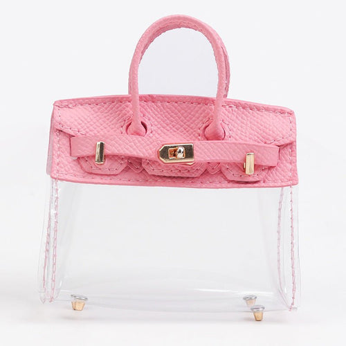 "Mini Transparent Handbag Key Holder Case – Stylish Storage for Car Keys & AirPods"